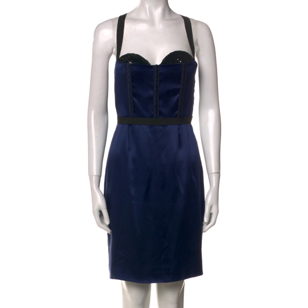 proenza schouler mini midnight blue dress